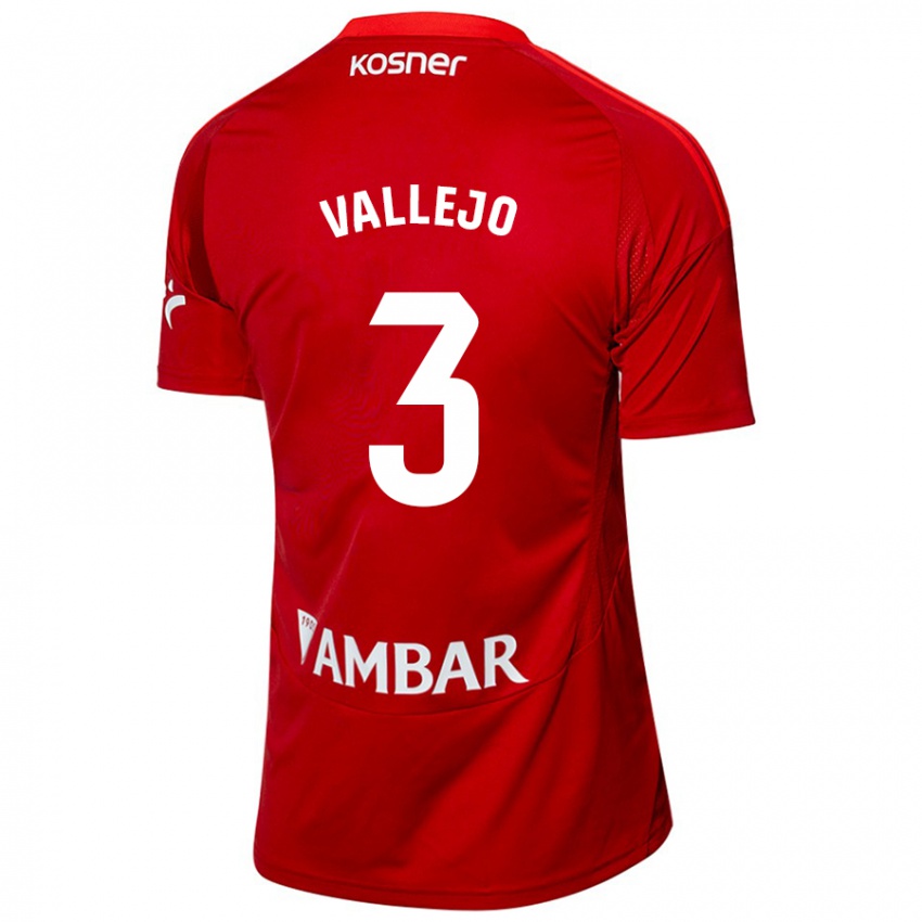 Niño Camiseta Jaime Vallejo #3 Blanco Azul 2ª Equipación 2024/25 La Camisa