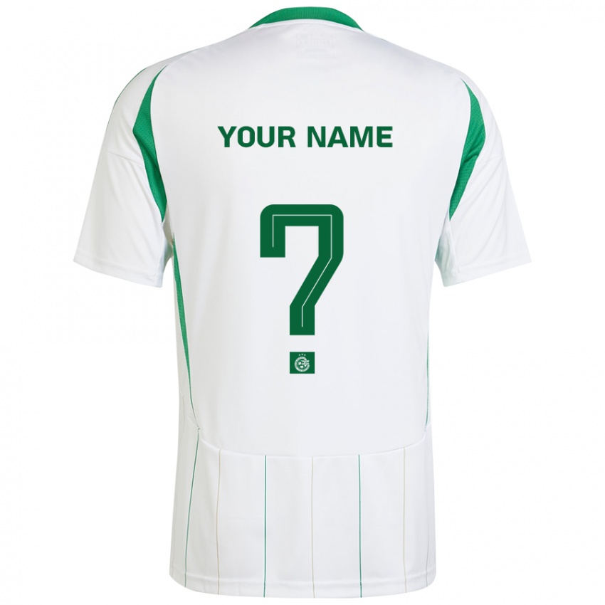 Niño Camiseta Ihren Namen #0 Blanco Verde 2ª Equipación 2024/25 La Camisa