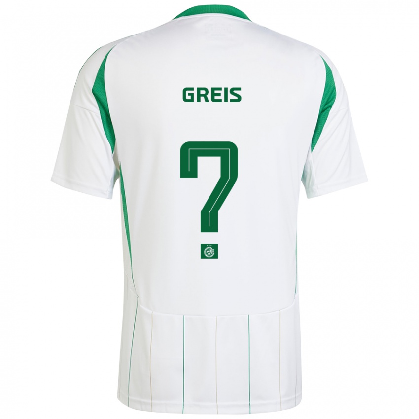 Niño Camiseta Nitai Greis #0 Blanco Verde 2ª Equipación 2024/25 La Camisa