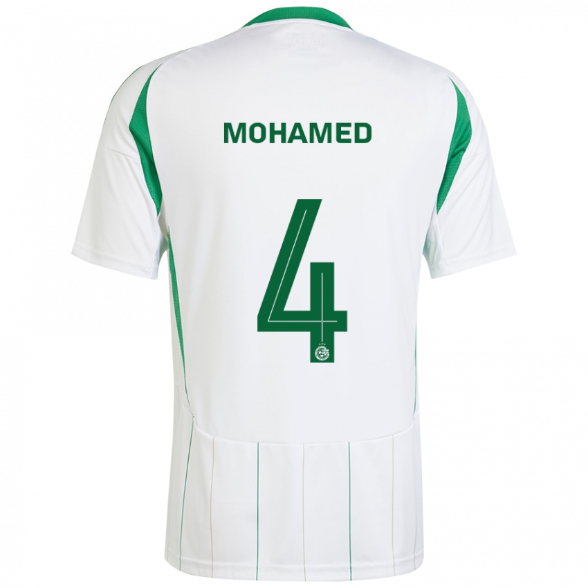 Niño Camiseta Ali Mohamed #4 Blanco Verde 2ª Equipación 2024/25 La Camisa