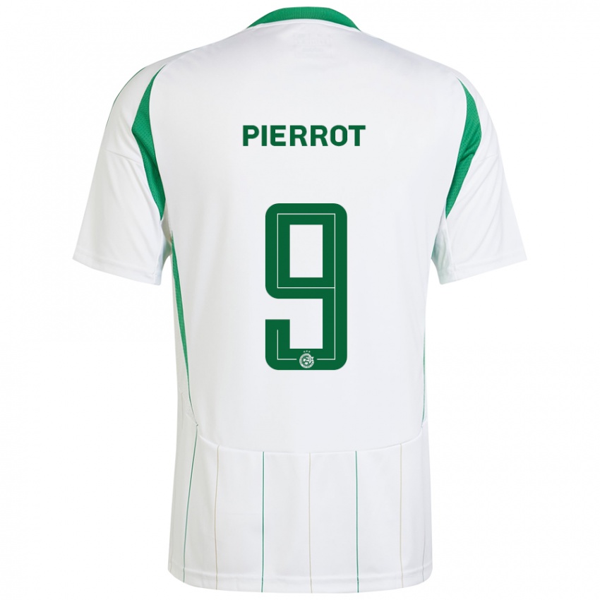 Niño Camiseta Frantzdy Pierrot #9 Blanco Verde 2ª Equipación 2024/25 La Camisa