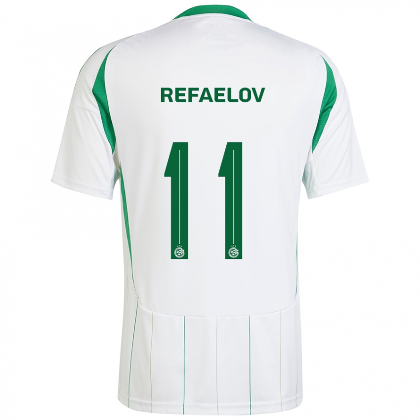 Niño Camiseta Lior Refaelov #11 Blanco Verde 2ª Equipación 2024/25 La Camisa