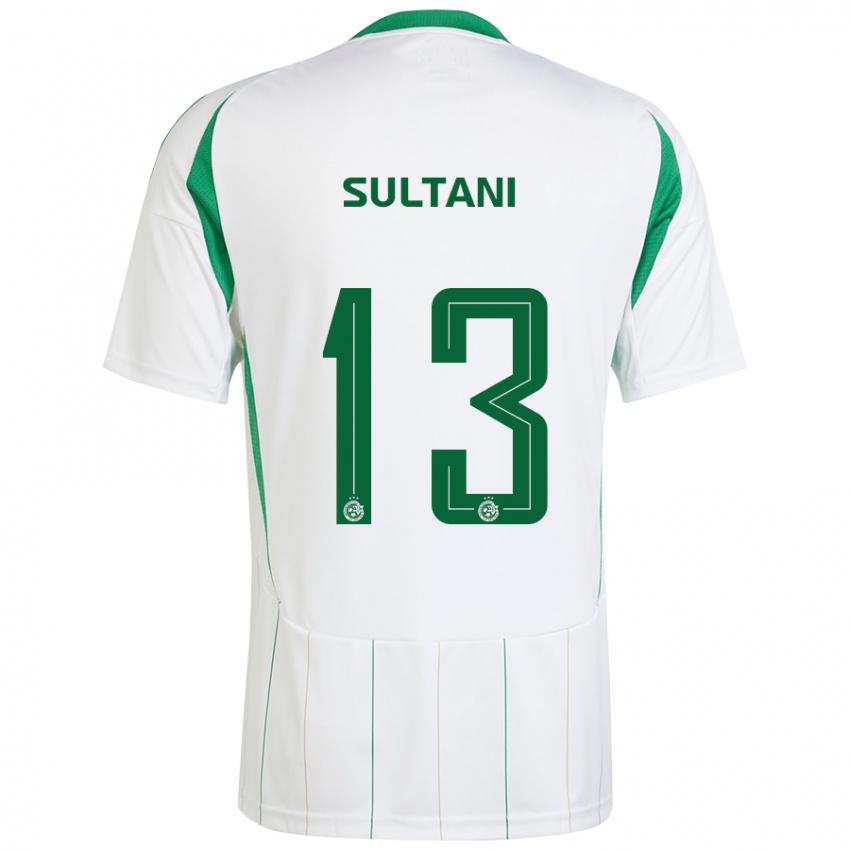 Niño Camiseta Tomás Sultani #13 Blanco Verde 2ª Equipación 2024/25 La Camisa