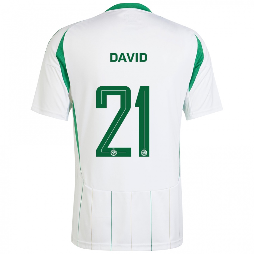 Niño Camiseta Dean David #21 Blanco Verde 2ª Equipación 2024/25 La Camisa