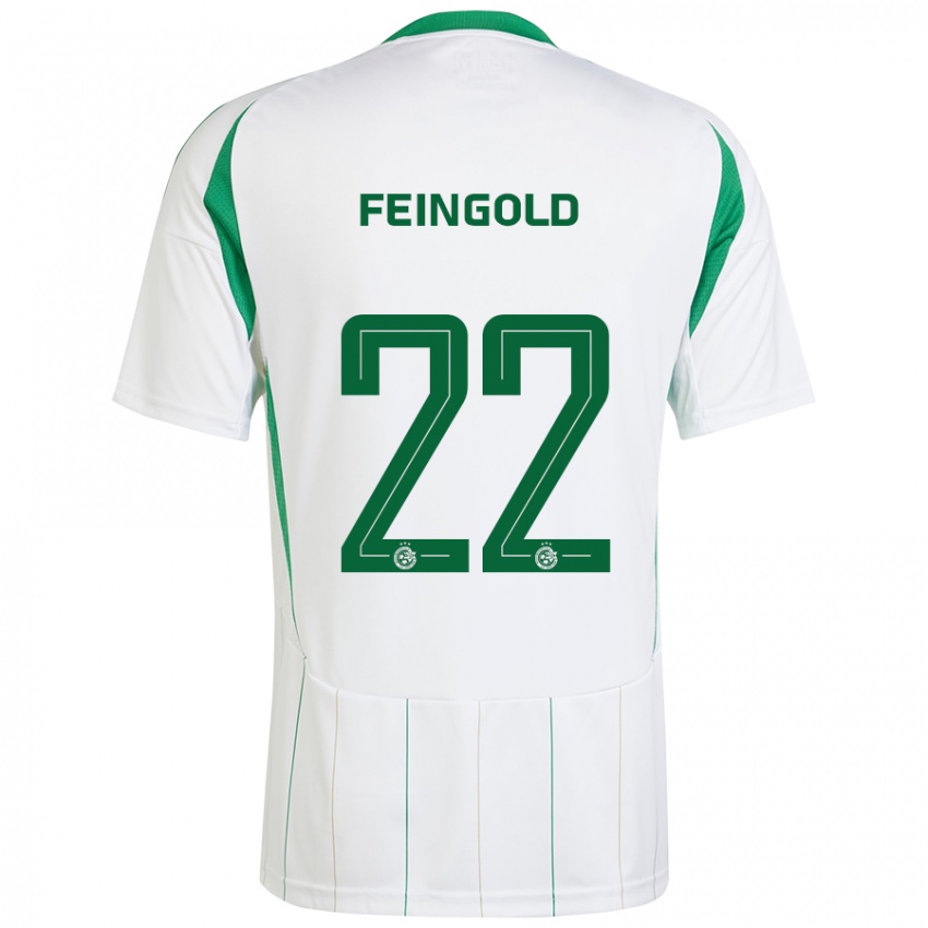 Niño Camiseta Ilay Feingold #22 Blanco Verde 2ª Equipación 2024/25 La Camisa