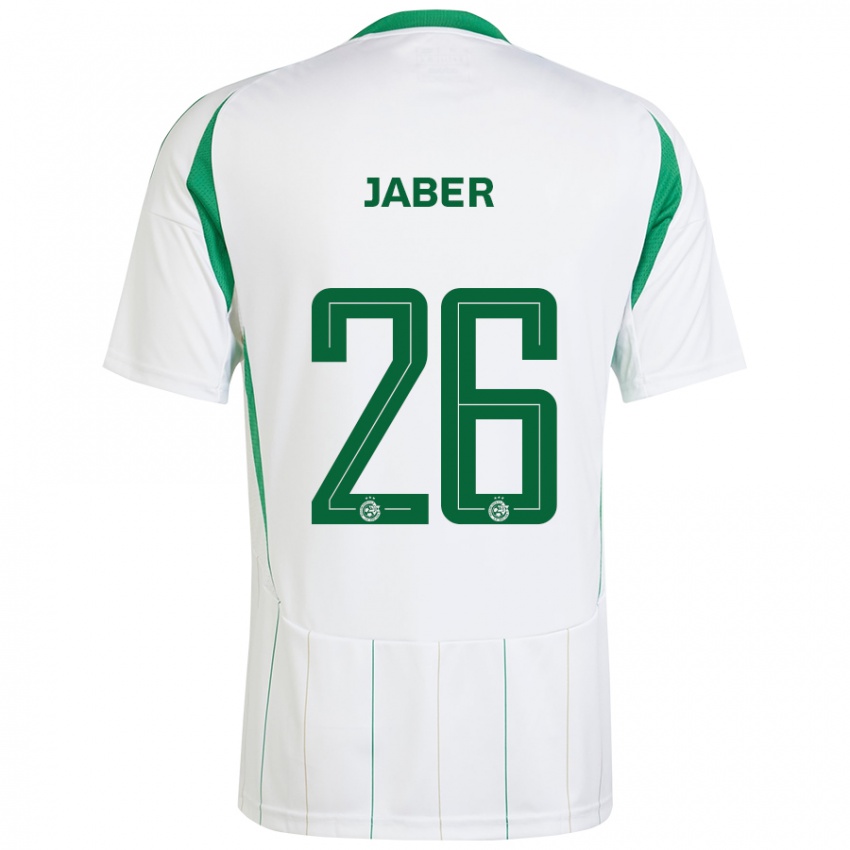 Niño Camiseta Mahmoud Jaber #26 Blanco Verde 2ª Equipación 2024/25 La Camisa