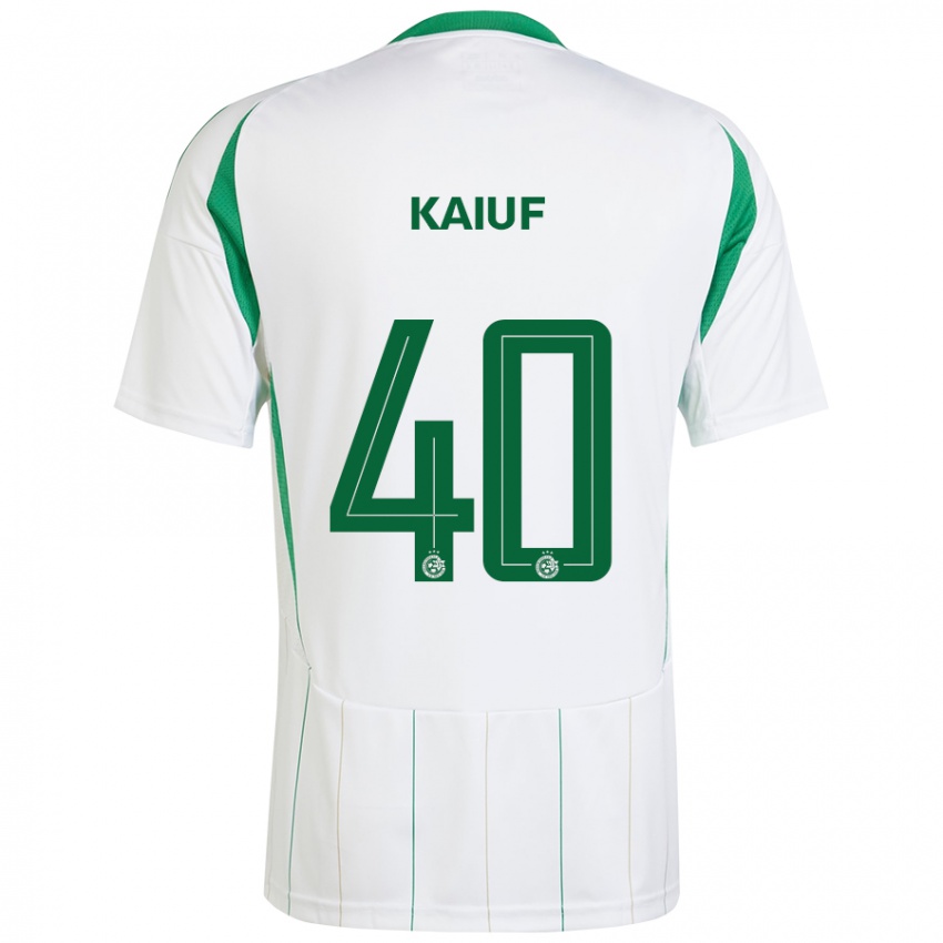 Niño Camiseta Sharif Kaiuf #40 Blanco Verde 2ª Equipación 2024/25 La Camisa