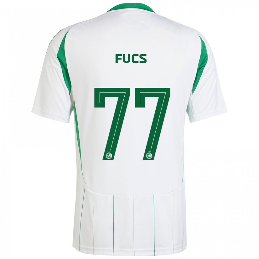 Niño Camiseta Roee Fucs #77 Blanco Verde 2ª Equipación 2024/25 La Camisa