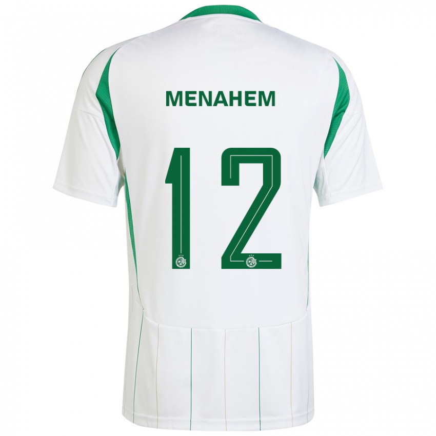 Niño Camiseta Sun Menahem #12 Blanco Verde 2ª Equipación 2024/25 La Camisa