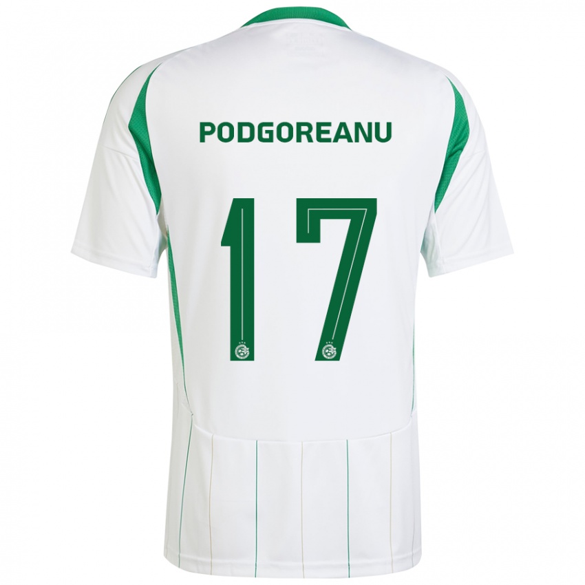 Niño Camiseta Suf Podgoreanu #17 Blanco Verde 2ª Equipación 2024/25 La Camisa