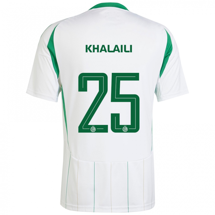 Niño Camiseta Anan Khalaili #25 Blanco Verde 2ª Equipación 2024/25 La Camisa