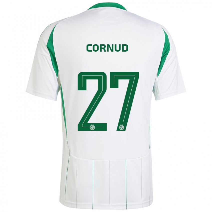 Niño Camiseta Pierre Cornud #27 Blanco Verde 2ª Equipación 2024/25 La Camisa