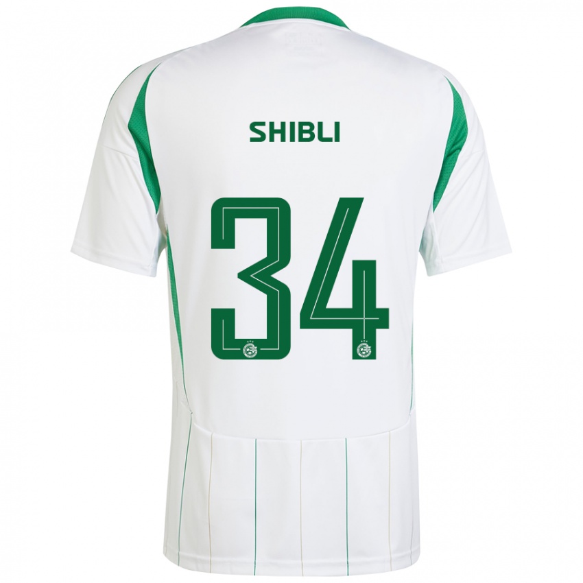 Niño Camiseta Hamza Shibli #34 Blanco Verde 2ª Equipación 2024/25 La Camisa