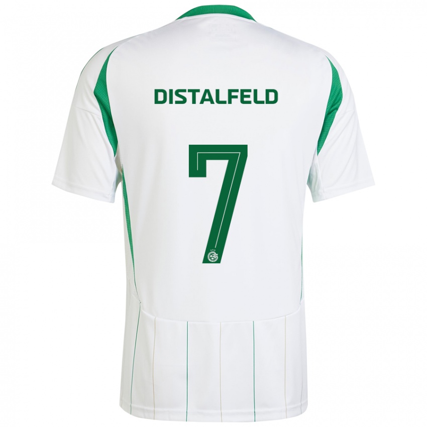 Niño Camiseta Yanai Distalfeld #7 Blanco Verde 2ª Equipación 2024/25 La Camisa