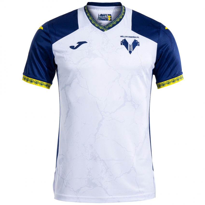 Niño Camiseta Davide Oliviero #0 Blanco Azul 2ª Equipación 2024/25 La Camisa