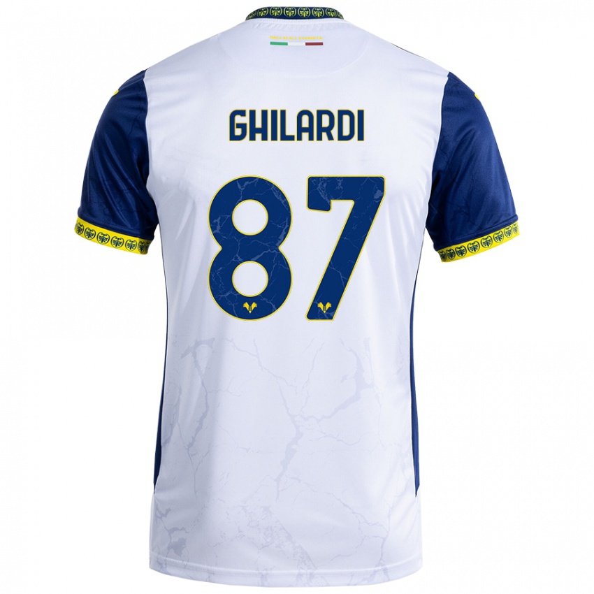 Niño Camiseta Daniele Ghilardi #87 Blanco Azul 2ª Equipación 2024/25 La Camisa