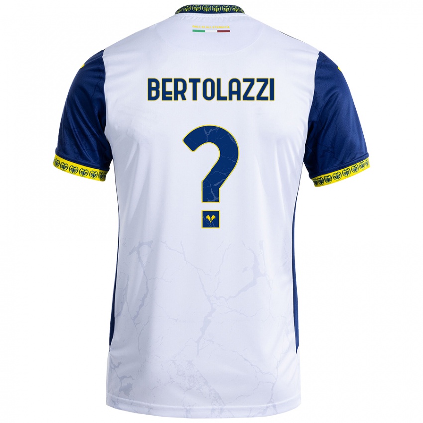 Niño Camiseta Giovanni Bertolazzi #0 Blanco Azul 2ª Equipación 2024/25 La Camisa