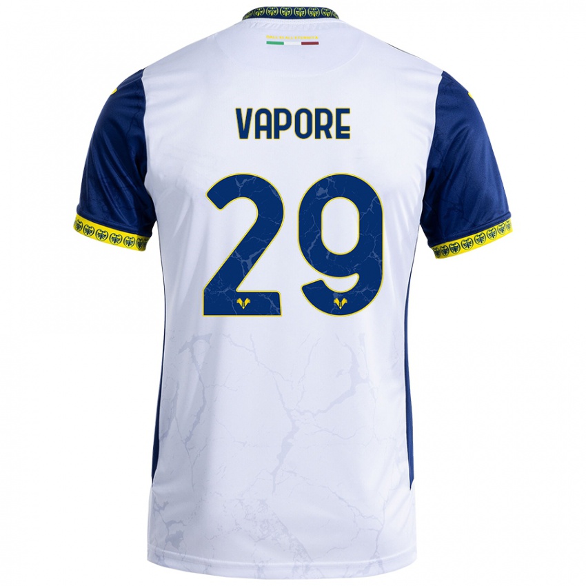 Niño Camiseta Angelo Vapore #29 Blanco Azul 2ª Equipación 2024/25 La Camisa