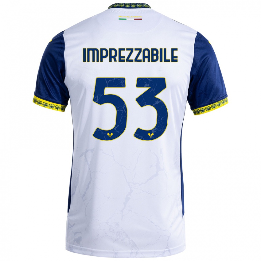 Niño Camiseta Francesca Imprezzabile #53 Blanco Azul 2ª Equipación 2024/25 La Camisa