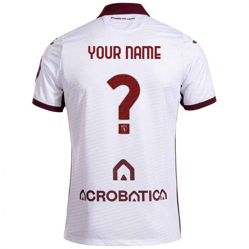 Niño Camiseta Ihren Namen #0 Blanco Granate 2ª Equipación 2024/25 La Camisa