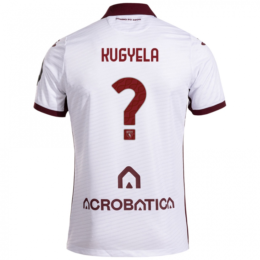 Niño Camiseta Zalán Kugyela #0 Blanco Granate 2ª Equipación 2024/25 La Camisa