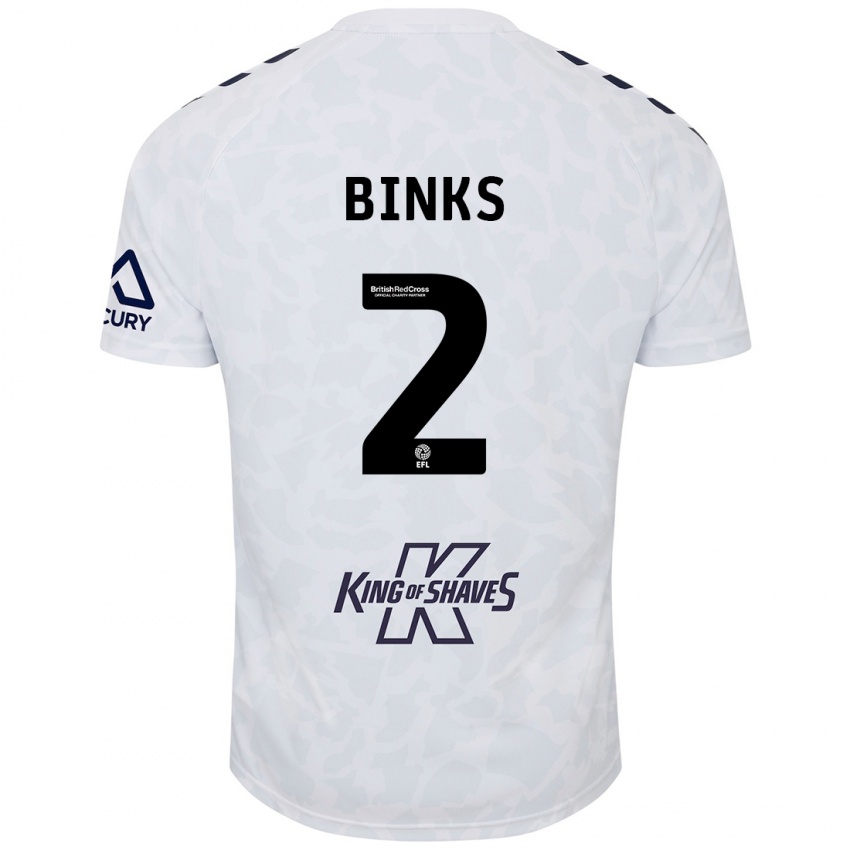 Niño Camiseta Luis Binks #2 Blanco 2ª Equipación 2024/25 La Camisa