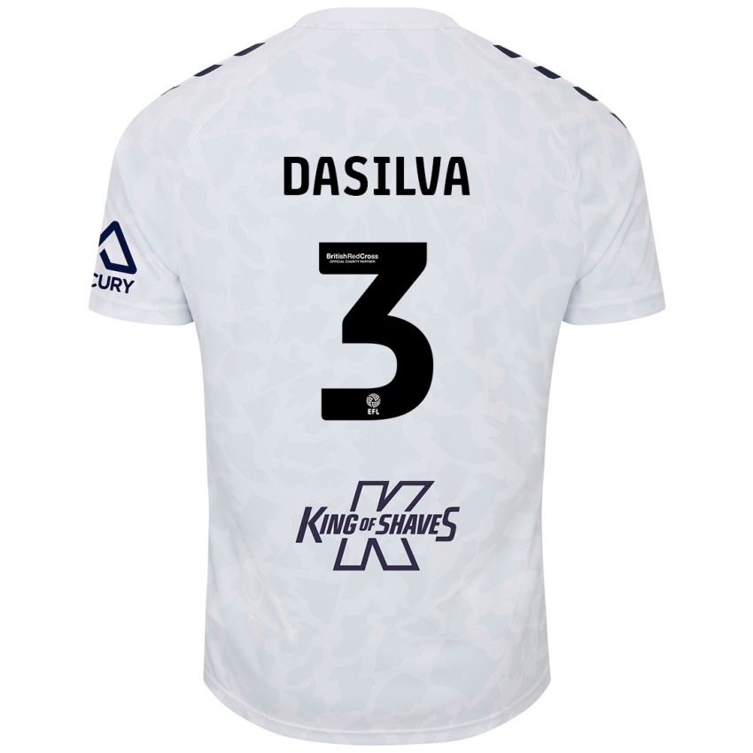 Niño Camiseta Jay Dasilva #3 Blanco 2ª Equipación 2024/25 La Camisa