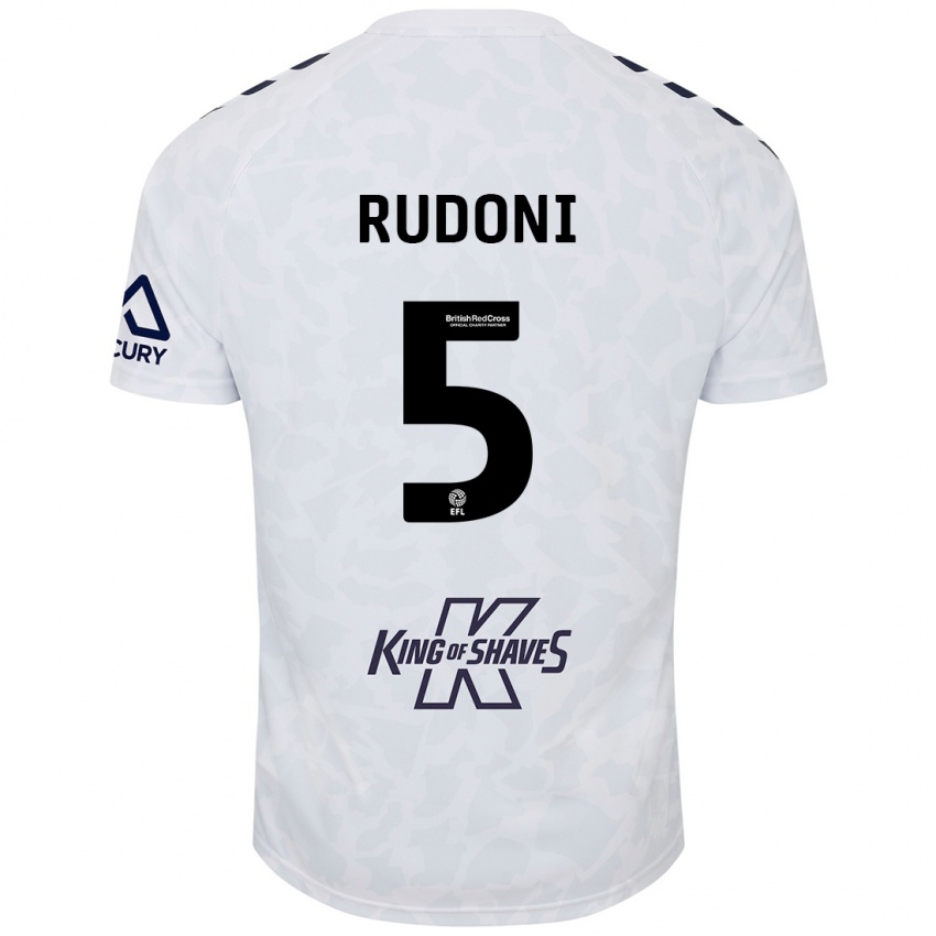 Niño Camiseta Jack Rudoni #5 Blanco 2ª Equipación 2024/25 La Camisa