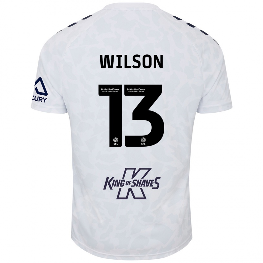 Niño Camiseta Ben Wilson #13 Blanco 2ª Equipación 2024/25 La Camisa