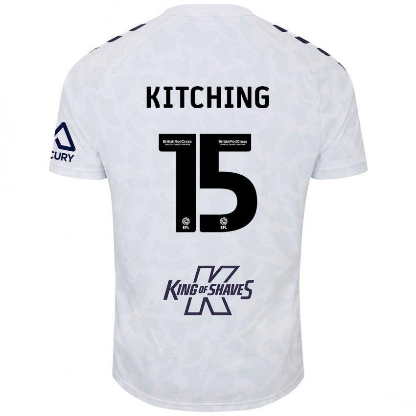 Niño Camiseta Liam Kitching #15 Blanco 2ª Equipación 2024/25 La Camisa