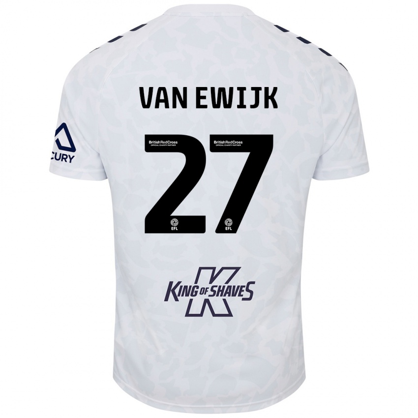 Niño Camiseta Milan Van Ewijk #27 Blanco 2ª Equipación 2024/25 La Camisa