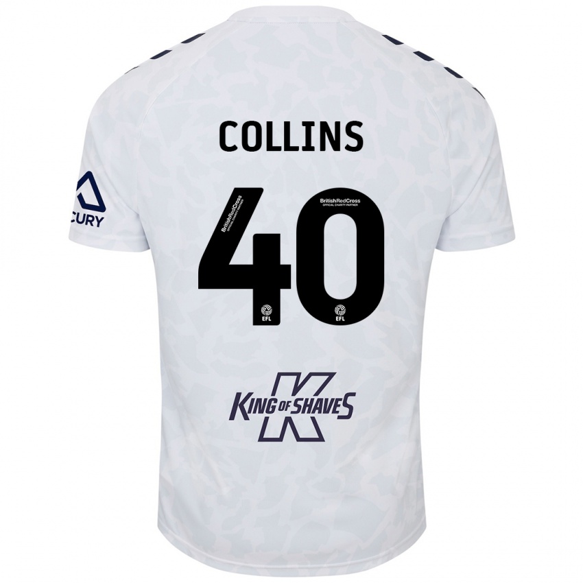 Niño Camiseta Brad Collins #40 Blanco 2ª Equipación 2024/25 La Camisa