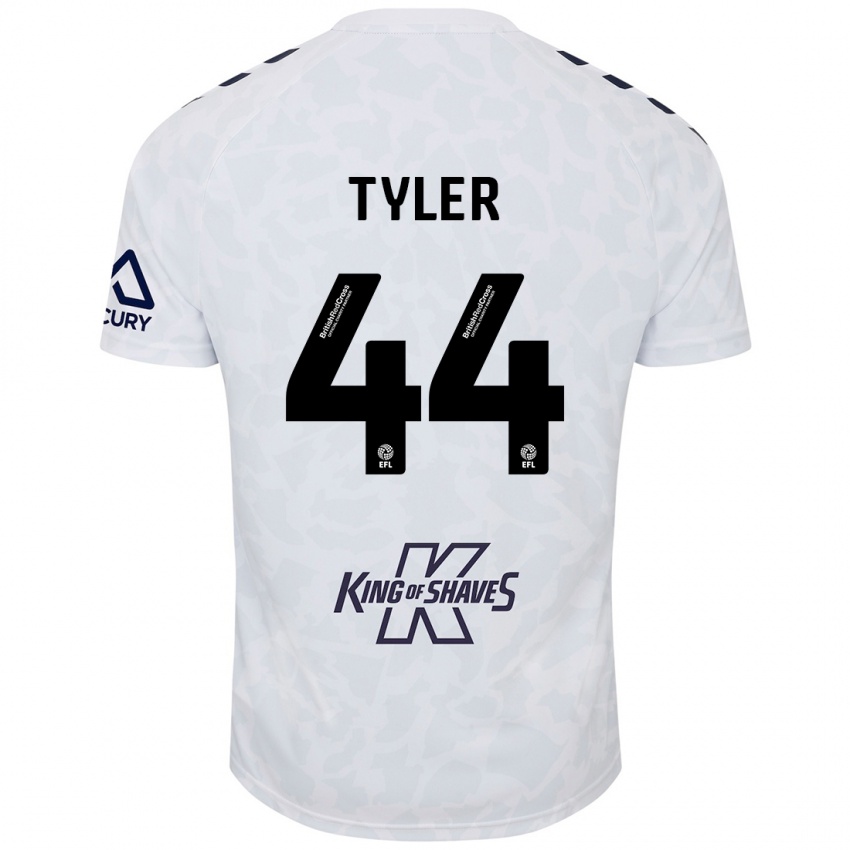 Niño Camiseta Cian Tyler #44 Blanco 2ª Equipación 2024/25 La Camisa