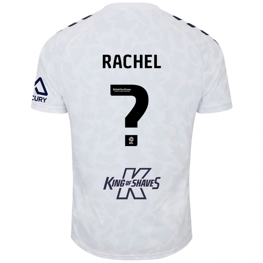 Niño Camiseta Daniel Rachel #0 Blanco 2ª Equipación 2024/25 La Camisa