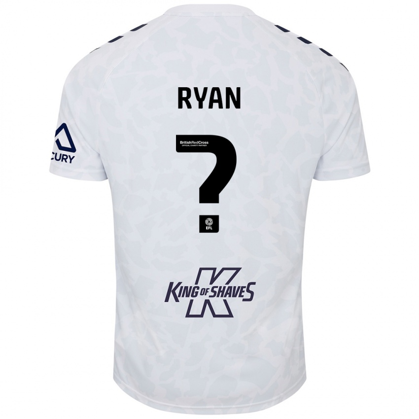 Niño Camiseta Kain Ryan #0 Blanco 2ª Equipación 2024/25 La Camisa