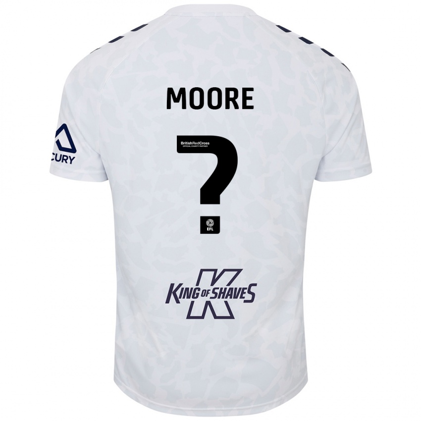 Niño Camiseta Isaac Moore #0 Blanco 2ª Equipación 2024/25 La Camisa