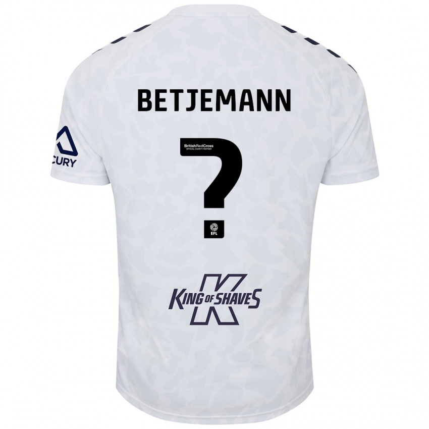 Niño Camiseta Elliot Betjemann #0 Blanco 2ª Equipación 2024/25 La Camisa