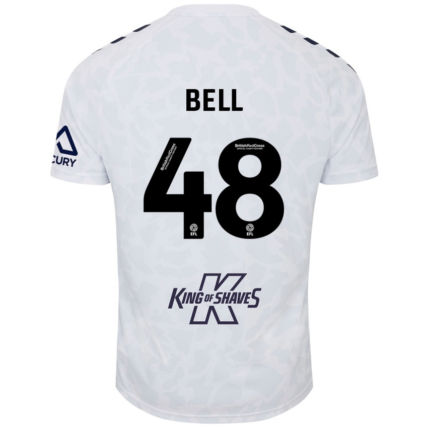 Niño Camiseta Luke Bell #48 Blanco 2ª Equipación 2024/25 La Camisa