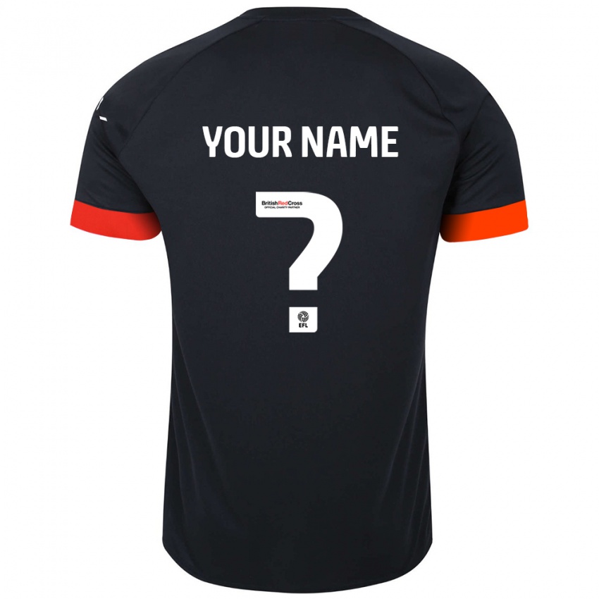 Niño Camiseta Ihren Namen #0 Negro Naranja 2ª Equipación 2024/25 La Camisa