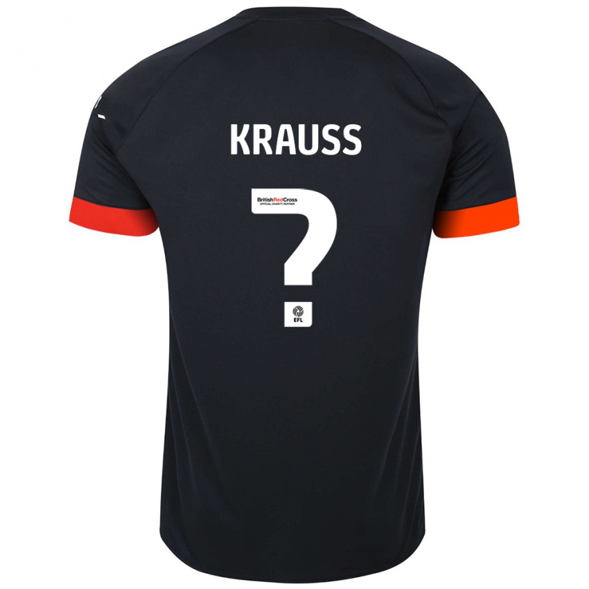 Niño Camiseta Tom Krauß #0 Negro Naranja 2ª Equipación 2024/25 La Camisa