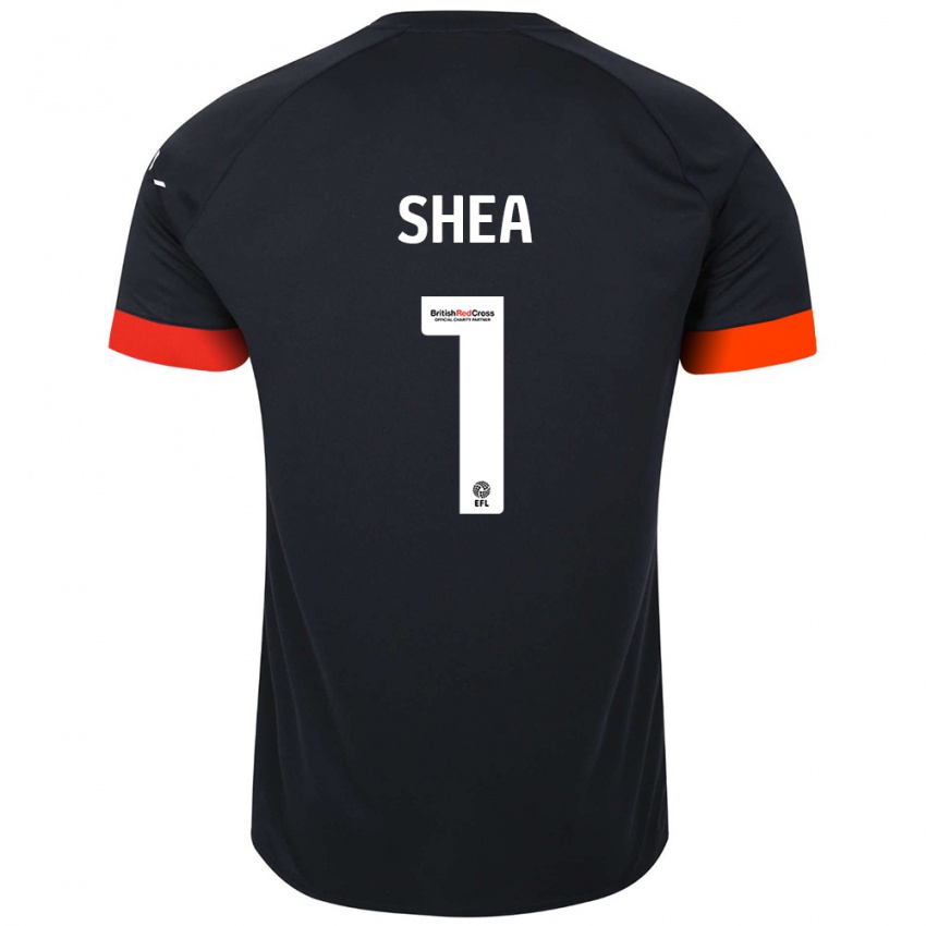 Niño Camiseta James Shea #1 Negro Naranja 2ª Equipación 2024/25 La Camisa