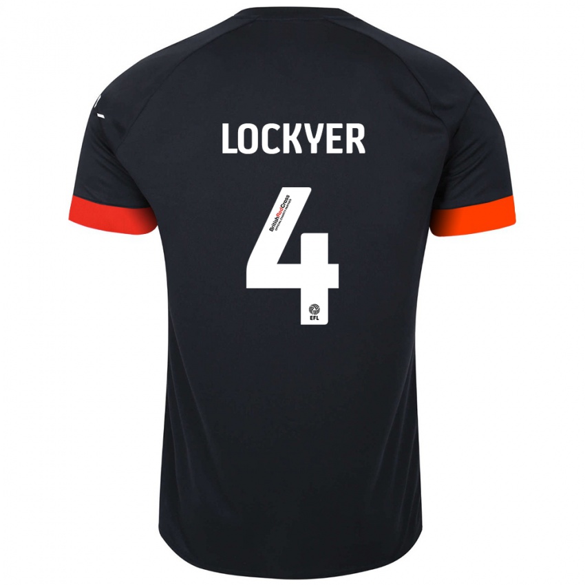 Niño Camiseta Tom Lockyer #4 Negro Naranja 2ª Equipación 2024/25 La Camisa