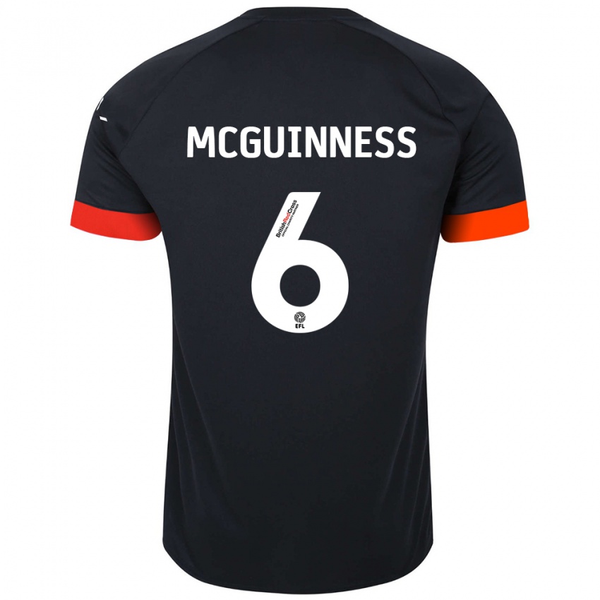 Niño Camiseta Mark Mcguinness #6 Negro Naranja 2ª Equipación 2024/25 La Camisa