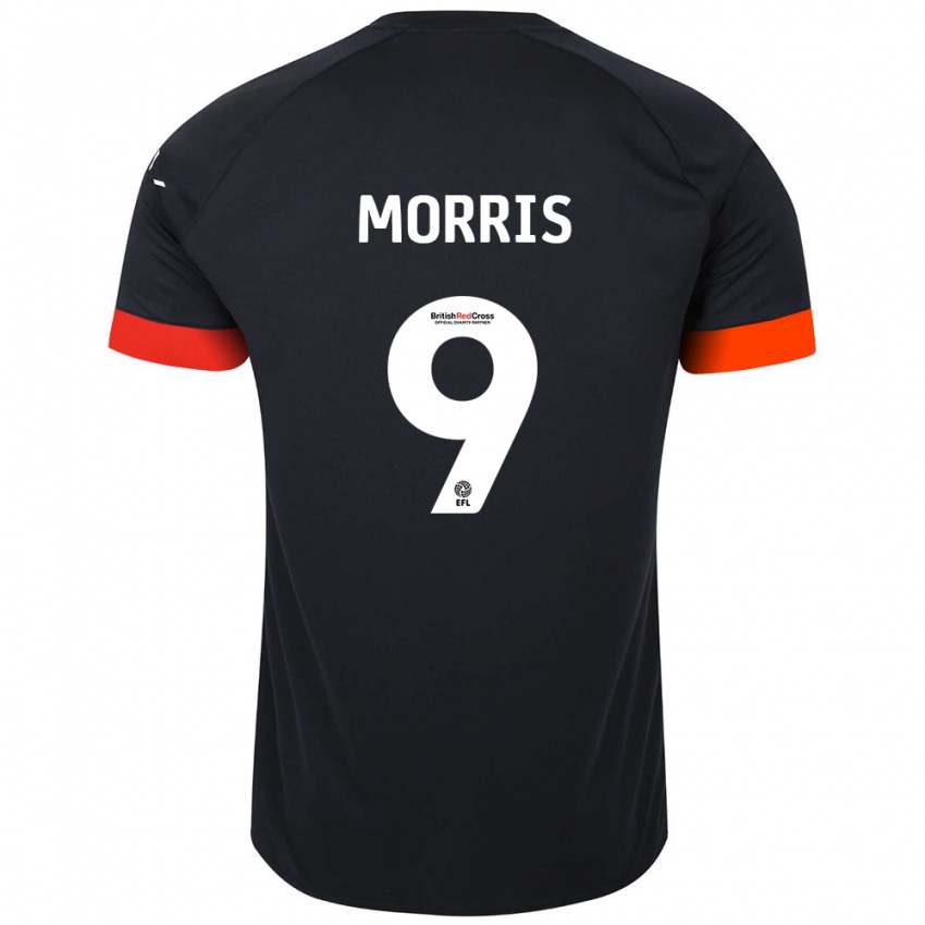 Niño Camiseta Carlton Morris #9 Negro Naranja 2ª Equipación 2024/25 La Camisa