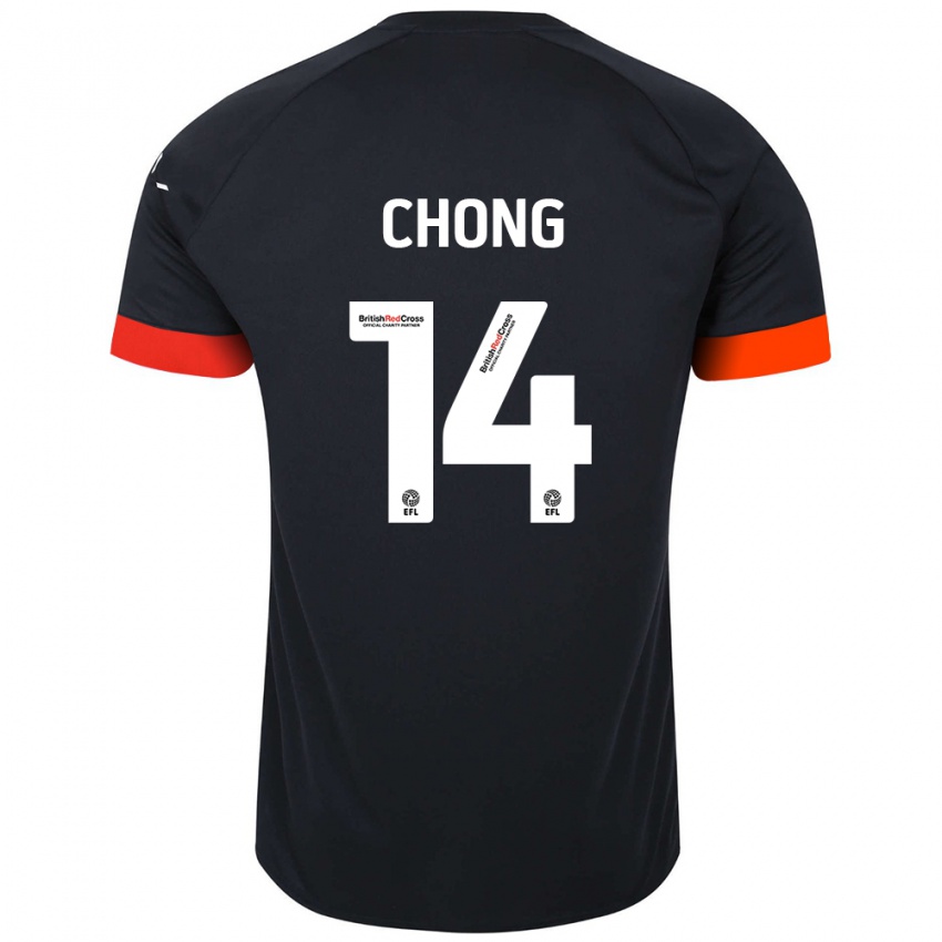 Niño Camiseta Tahith Chong #14 Negro Naranja 2ª Equipación 2024/25 La Camisa