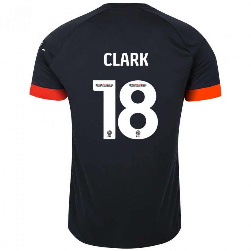 Niño Camiseta Jordan Clark #18 Negro Naranja 2ª Equipación 2024/25 La Camisa