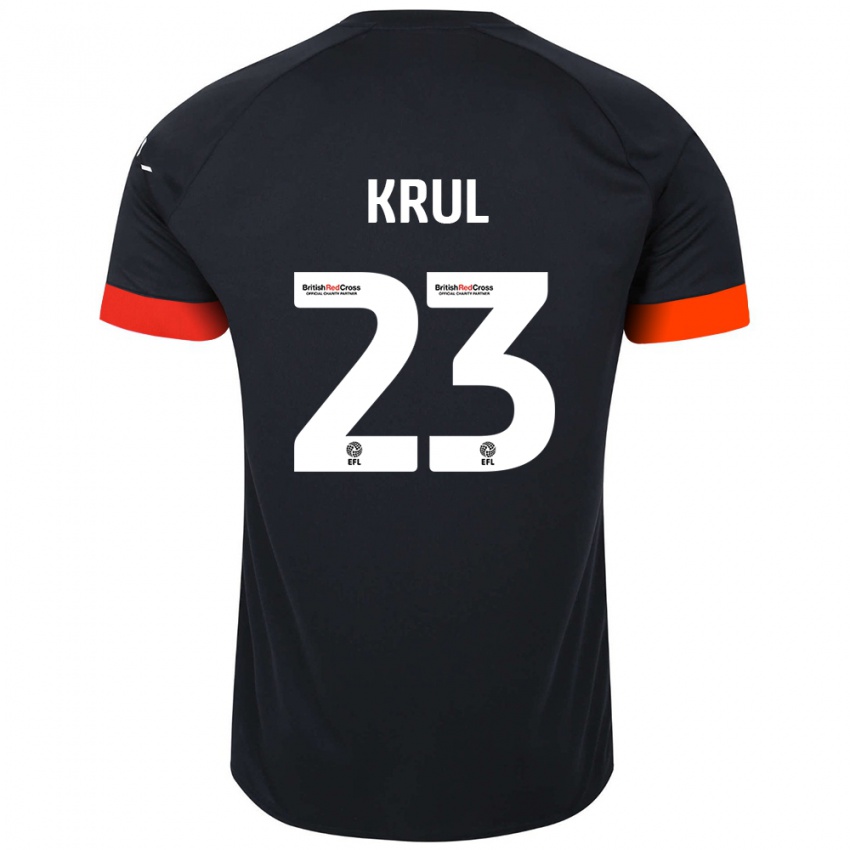 Niño Camiseta Tim Krul #23 Negro Naranja 2ª Equipación 2024/25 La Camisa