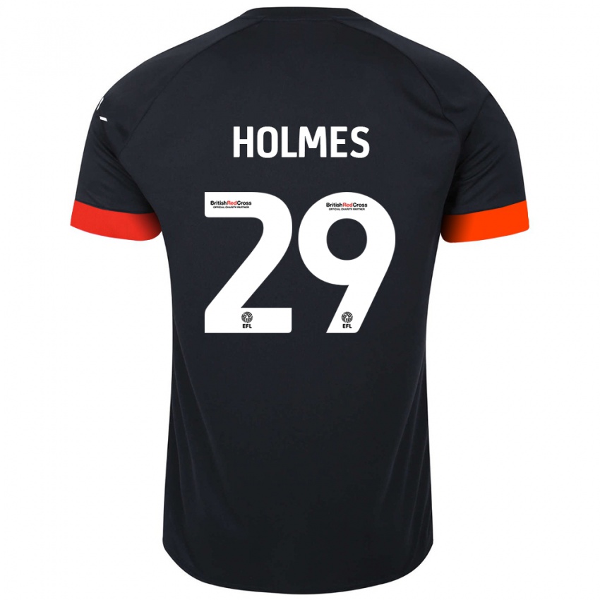 Niño Camiseta Tom Holmes #29 Negro Naranja 2ª Equipación 2024/25 La Camisa