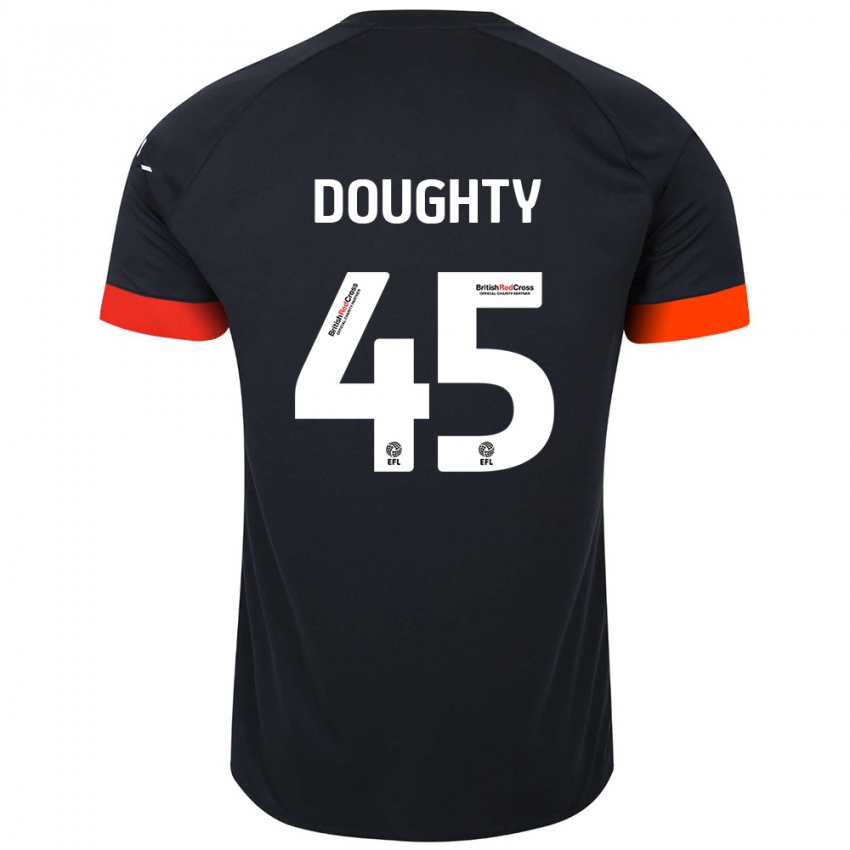 Niño Camiseta Alfie Doughty #45 Negro Naranja 2ª Equipación 2024/25 La Camisa