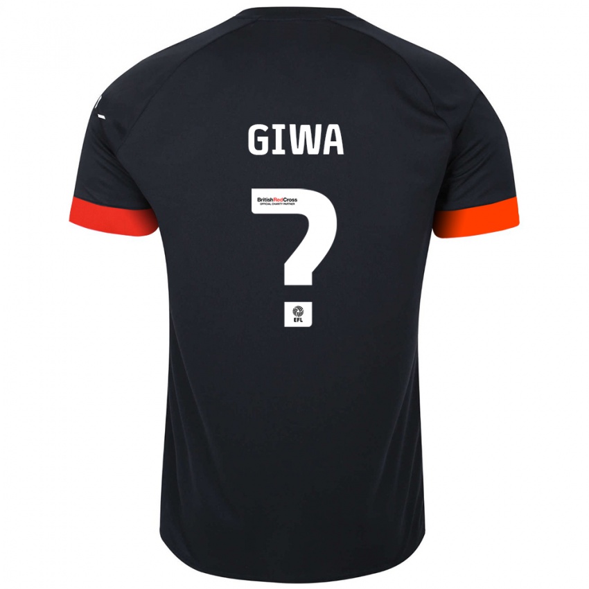 Niño Camiseta Tyrell Giwa #0 Negro Naranja 2ª Equipación 2024/25 La Camisa